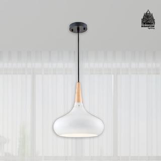 【必登堡】北歐繐芯吊燈 淺月白 B332506(吊燈/餐吊燈/現代/簡約/北歐風/和風/日式/木)
