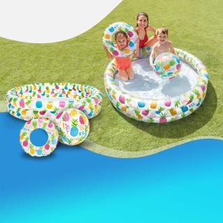 【INTEX】Vencedor 水族館水池組 充氣游泳池(家庭游泳池 兒童游泳池-1入 加贈光滑沙灘球*1)