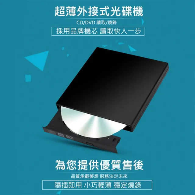 【ZHENWEI MOBILE 震威電信】外接式DVD燒錄機 DVD CD 可讀取 可燒錄DVD RW 隨插即用(隨插即用 讀取穩定)