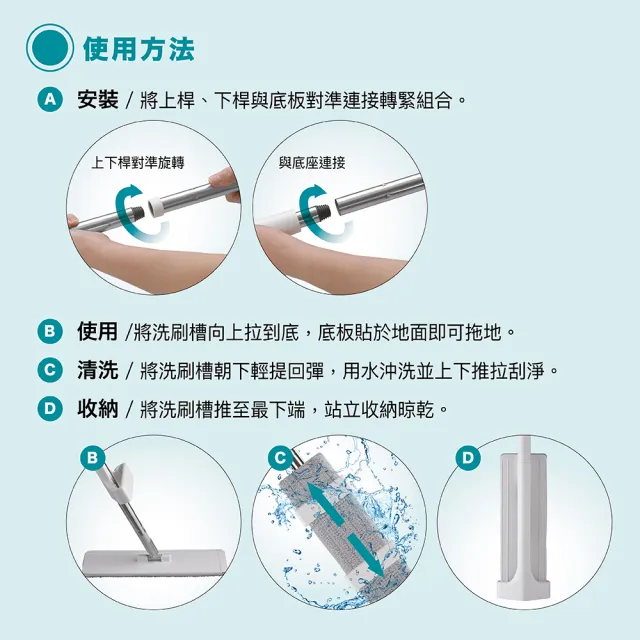 【妙潔】妙潔免手洗刮淨平拖替換布(升級版專用)