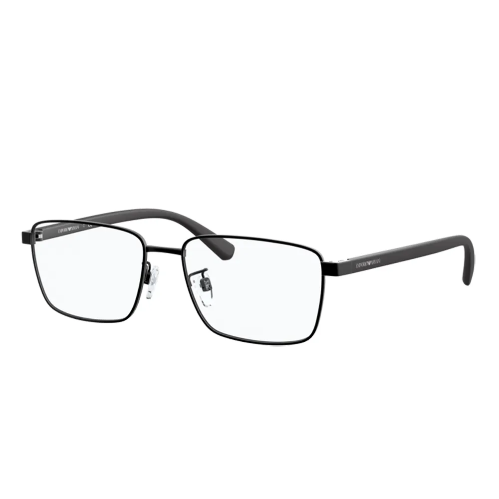 【EMPORIO ARMANI】亞曼尼 輕量款 金屬複合光學眼鏡 EA1115D 3001 霧黑 公司貨