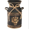 【JEN】田園風壓紋金屬刷金花器花瓶高19cm(2色可選)