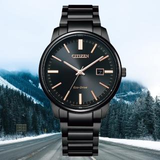 【CITIZEN 星辰】PAIR系列 消光黑 光動能 簡約時尚腕錶 618 年中慶 禮物(BM7527-89E)