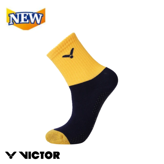 【VICTOR 勝利體育】運動童襪 中筒、止滑(C-5110 E 黃)