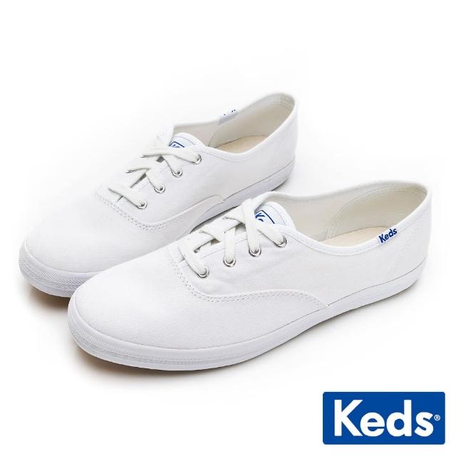 【Keds】★雙11★CHAMPION 品牌經典帆布小白鞋(白)