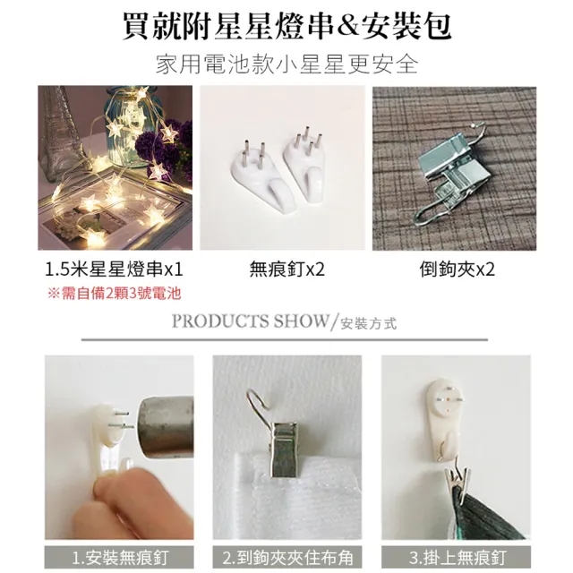 【半島良品】生日背景贈星星燈-裝飾拍攝掛布(掛毯 掛畫 沙灘巾 背景布 沙發巾 生日派對布置)