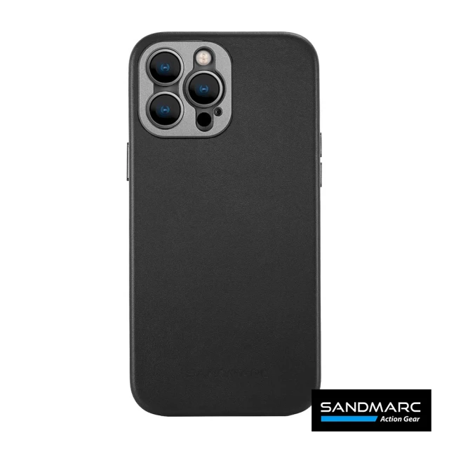 SANDMARC 手機鏡頭專用iPhone經典皮革保護殼 iPhone14Pro 黑(手機殼 iPhone皮殼 iPhone皮套)