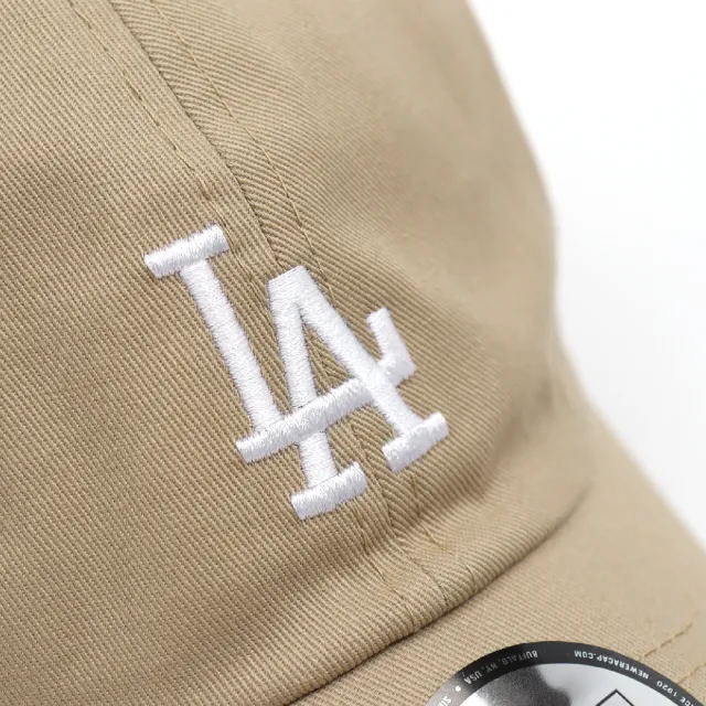 【NEW ERA】棒球帽 Casual Classic MLB 洛杉磯 道奇 老帽 奶茶 白 LA 男女款 經典款(NE12712414)