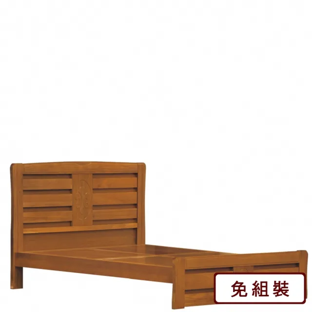 【AS 雅司設計】里約實木3.5尺排骨床台109*195.5*106cm