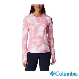 【Columbia 哥倫比亞 官方旗艦】女款-W Sun Deflector SummerdryUPF50抗曬快排長袖上衣-粉色(UAR24710UH)
