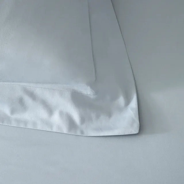 【HOLA】托斯卡素色純棉歐式枕套2入海岸藍