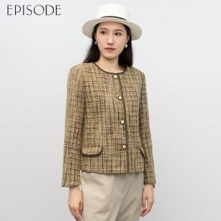 【EPISODE】優雅小香風羊毛混紡編織花呢短外套133Z0E