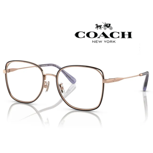【COACH】吳謹言配戴款 時尚金屬光學眼鏡 精緻框面雙色設計 HC5160D 9331 黑/金 公司貨