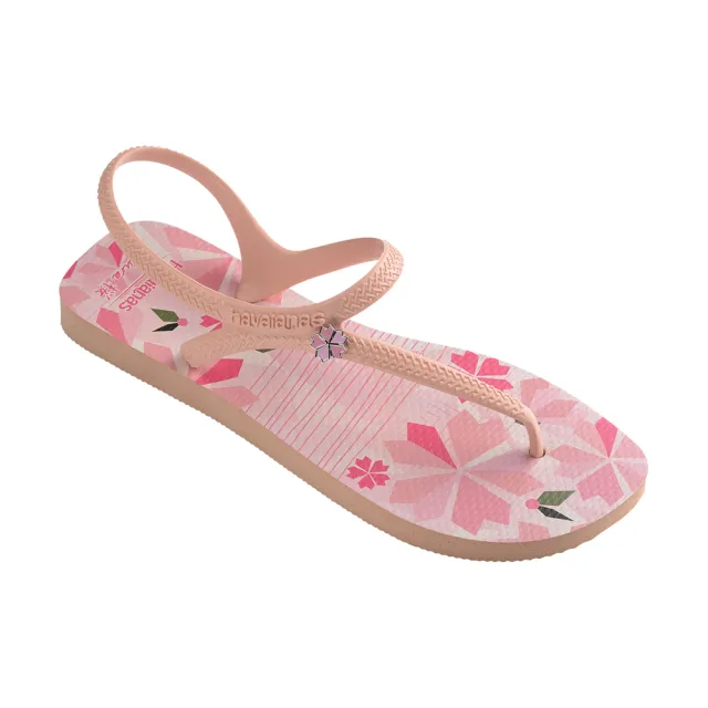 【havaianas 哈瓦仕】涼鞋 女鞋 夾腳拖 櫻花 萬花筒 SAKURA 粉 4148477-0076W(哈瓦士)