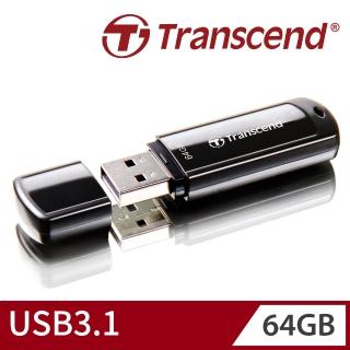 【Transcend 創見】JetFlash700 USB3.1 64GB 隨身碟-經典黑(TS64GJF700 新舊包裝隨機出貨)