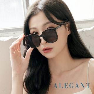【ALEGANT】雅藝黑復古風格輕量橢圓方框墨鏡/UV400太陽眼鏡(魔森的無限旅程)