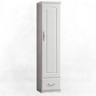 【文創集】伊拉西新古典白1.3尺單門單抽衣櫃/收納櫃