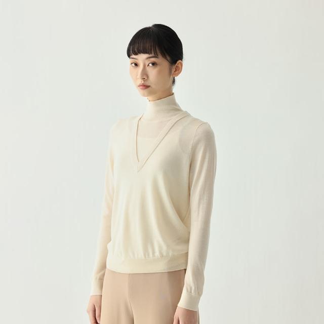 【giordano ladies】23SS_高領多層設計針織上衣(02352530)