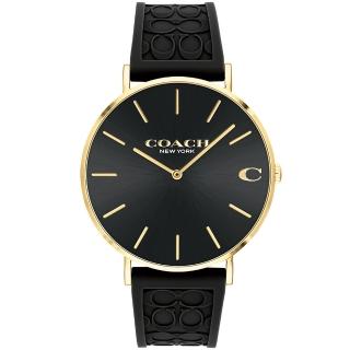 【COACH】官方授權經銷商 紳士時尚C字LOGO膠帶手錶-41mm 生日 禮物(14602633)