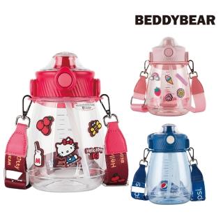 【Mua 姆兒選品】BEDDYBEAR兩用直飲吸管水壺嘟嘟桶大容量水壺1200ml(kitty水壺 兒童水杯 直飲水壺)