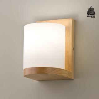 【必登堡】沐憬壁燈 B575238(客廳壁燈/臥室燈/床頭燈/走廊燈/樓梯燈/現代/木質清新風)