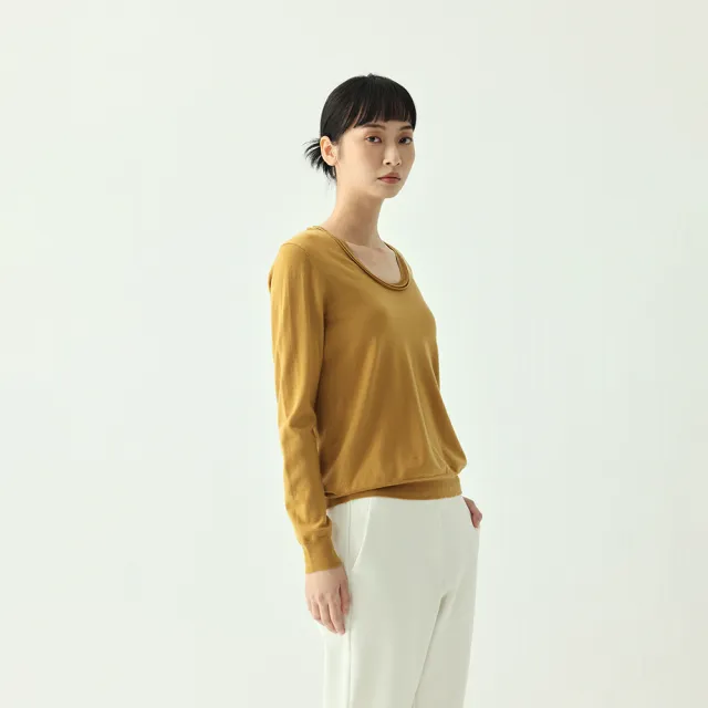 【giordano ladies】23SS_雙層圓領針織上衣(02352529)