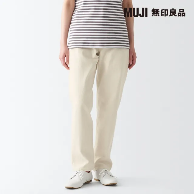 【MUJI 無印良品】女有機棉丹寧直筒褲(原色)