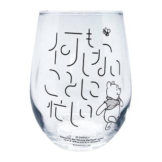 【sunart】迪士尼 小熊維尼 圓身玻璃杯 維尼 文字(餐具雜貨)