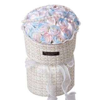 【天使愛美麗】布藝小香風21朵香皂花模擬玫瑰花束創意禮品(情人節 母親節 生日 婚禮 送禮首選)