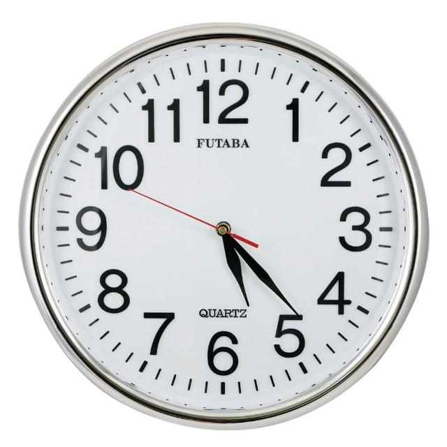 【FUTABA 花卉鐘】高級辦公室連續繞秒機芯掛鐘(393)