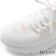 【DIANA】4.5cm進口針織布透氣輕量運動瞬穿鞋/休閒鞋(雪白)