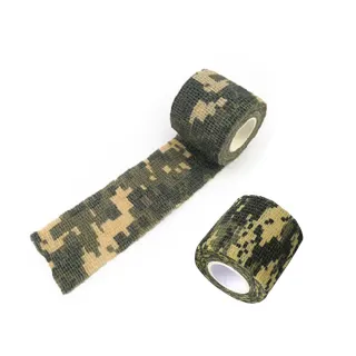 【kiret】自粘伸縮型迷彩膠帶3入重複使用-贈鋼絲繩鑰匙圈kiret(重複使用 自粘 伸縮型 高黏性 不殘留)