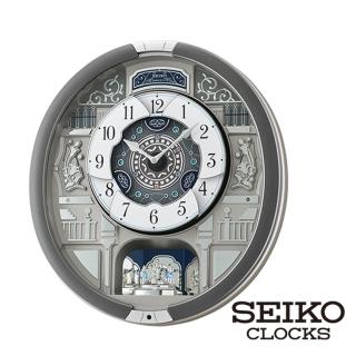 【seiko 精工】皇家舞宴hi-fi音樂掛鐘qxm366s(18組hi-fi音樂 整點音樂報時 sk048)