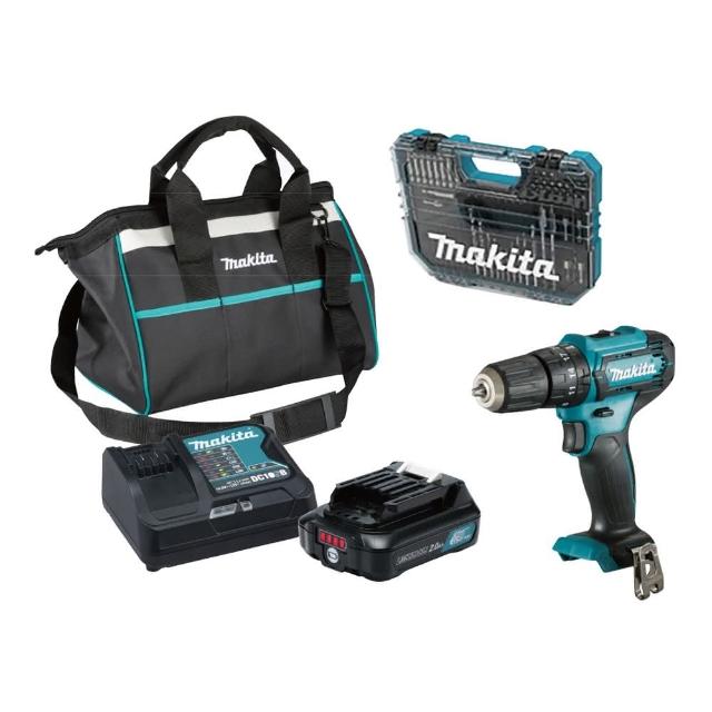 【MAKITA 牧田】HP333DSAX6 12V鋰電震動電鑽-附工具組75PCS 12V 2.0A*1 HP333DSAX6 