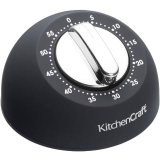 【KitchenCraft】圓型發條計時器 黑 / 廚房計時器