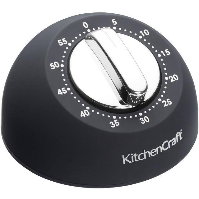 【KitchenCraft】圓型發條計時器 黑  / 廚房計時器