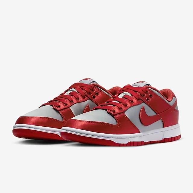 【NIKE 耐吉】Wmns Dunk Low UNLV Satin 灰紅 緞面 絲綢 女鞋 紅色(DX5931-001)