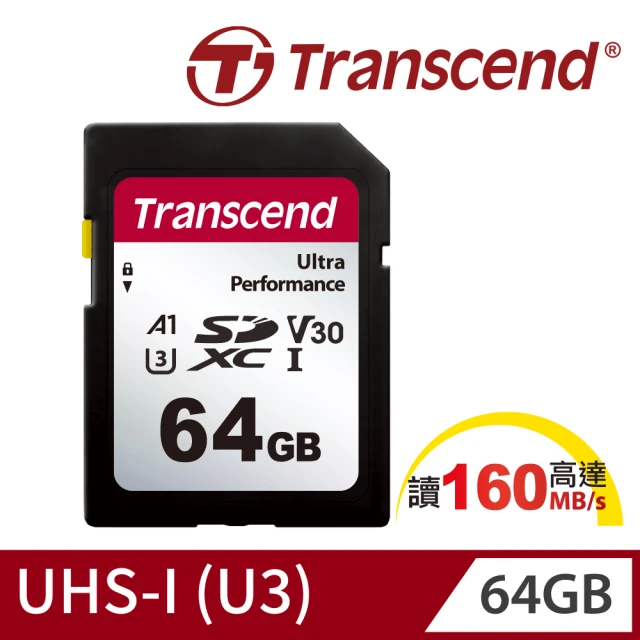 【Transcend 創見】SDC340S SDXC UHS-I U3 V30 64GB 記憶卡(TS64GSDC340S)