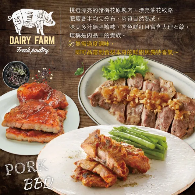 【約克街肉鋪】台灣沙朗豬排12片(80g±10%/片)