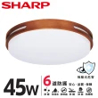 【SHARP 夏普】45W 適用4.5-6坪 高光效LED 暮楓 吸頂燈 天花板燈(吸頂燈/日本監製/白光/自然光)