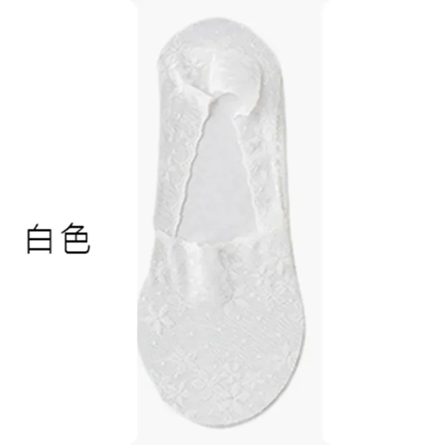 【OT SHOP】透膚蕾絲淺口隱形襪M1218(精梳棉襪底 腳跟止滑矽膠)