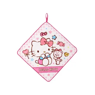 【Marushin 丸真】三麗鷗 可掛式方巾 Hello Kitty 粉紅糖果(生活 雜貨)