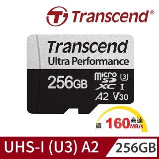 【Transcend 創見】USD340S microSDXC UHS-I U3 V30/A2 256GB 記憶卡(TS256GUSD340S附轉卡 包裝隨機出貨)