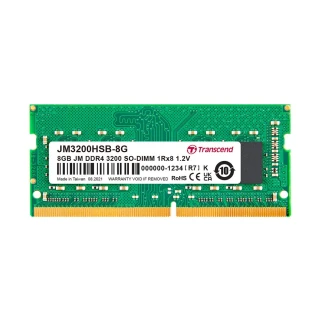 【Transcend 創見】JetRam DDR4 3200  8GB 筆記型記憶體(JM3200HSB-8G)