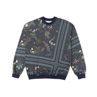 【Daniel Wong】Disney聯名款 星夜米奇 中性長袖衛衣(皇家綠)