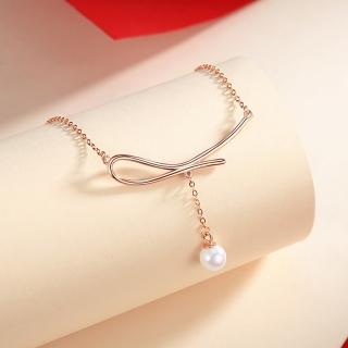 【巴黎精品】現貨+預購 925純銀項鍊珍珠吊墜(微笑白貝母流蘇生日情人節禮物女飾品v1ar119)