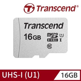 【Transcend 創見】USD300S microSDHC UHS-I U1 16GB 記憶卡(TS16GUSD300S-A附轉卡 新舊包裝隨機出貨)