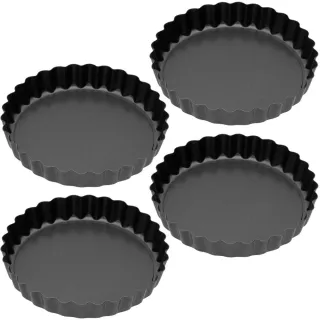 【KitchenCraft】不沾活動派盤4入 9.5cm  / 點心烤模