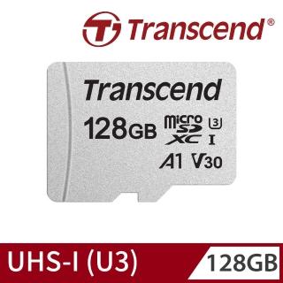 【Transcend 創見】USD300S microSDXC UHS-I U3 V30/A1 128GB 記憶卡(TS128GUSD300S-A附轉卡 包裝隨機出貨)