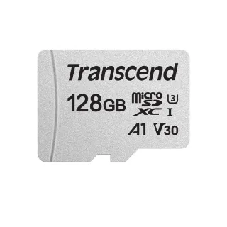 【Transcend 創見】USD300S microSDXC UHS-I U3 V30/A1 128GB 記憶卡(TS128GUSD300S-A附轉卡)